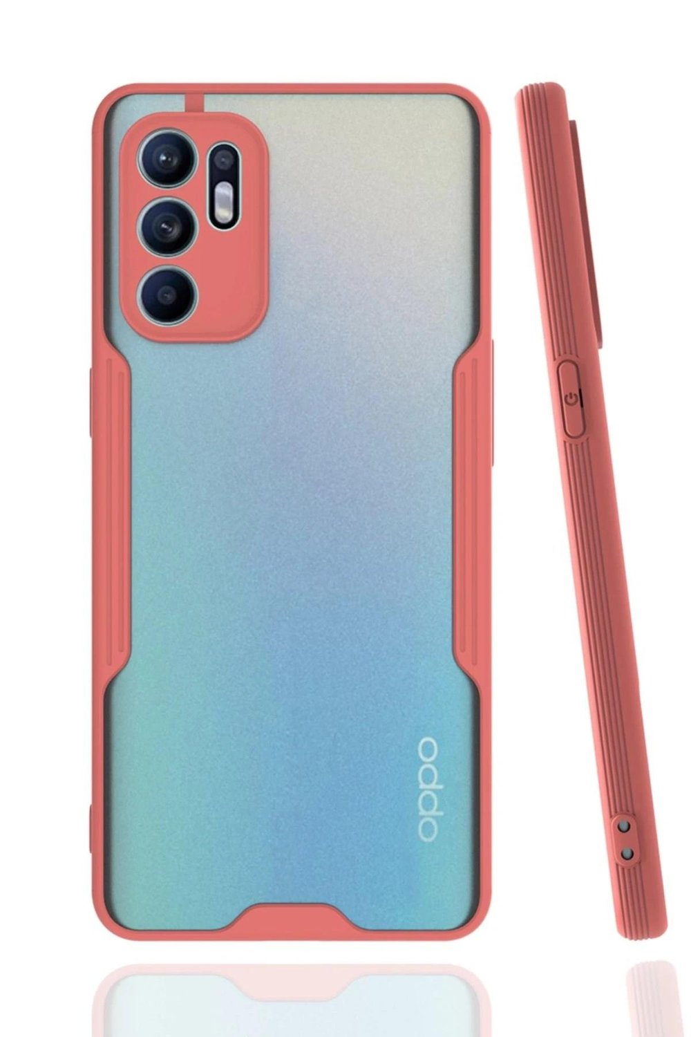 Mey İthalat®   Reno 6 Kılıf Platin Silikon - Pembe