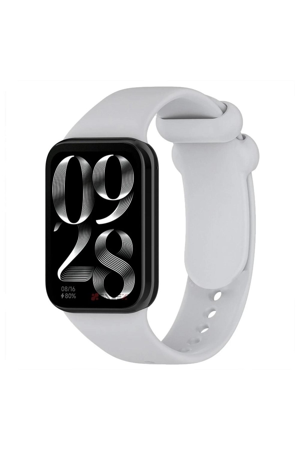 Mey İthalat®   Smart Band 8 Pro Klasik Kordon - Açık Gri