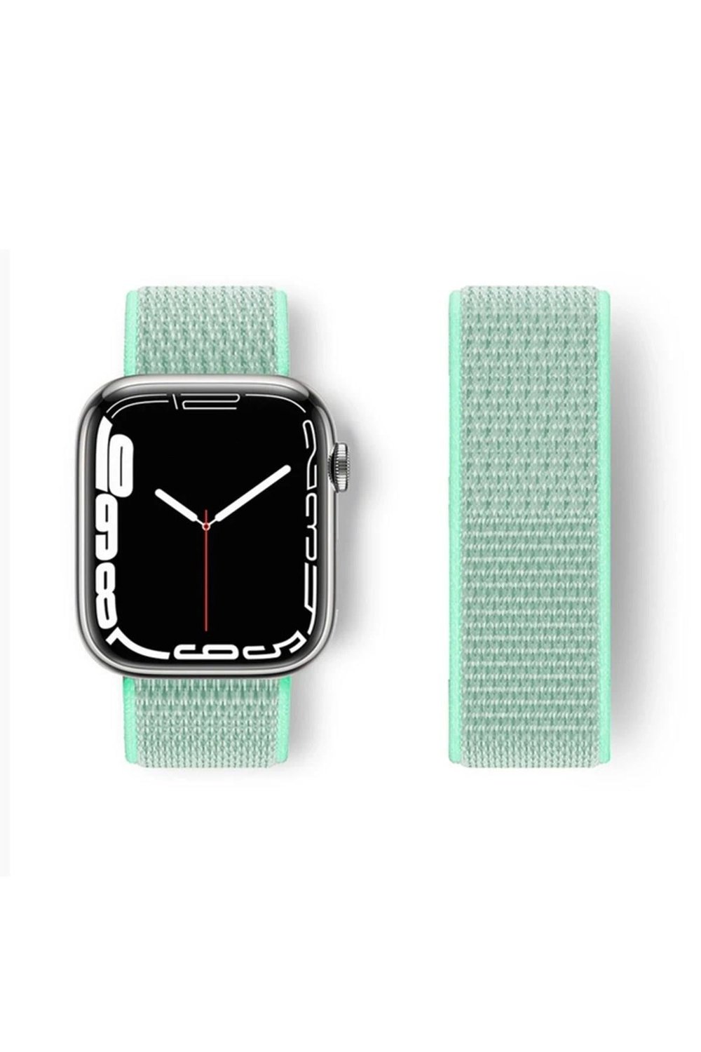 Mey İthalat®   Watch 38mm Hasırlı Cırtcırtlı Kordon - Turkuaz