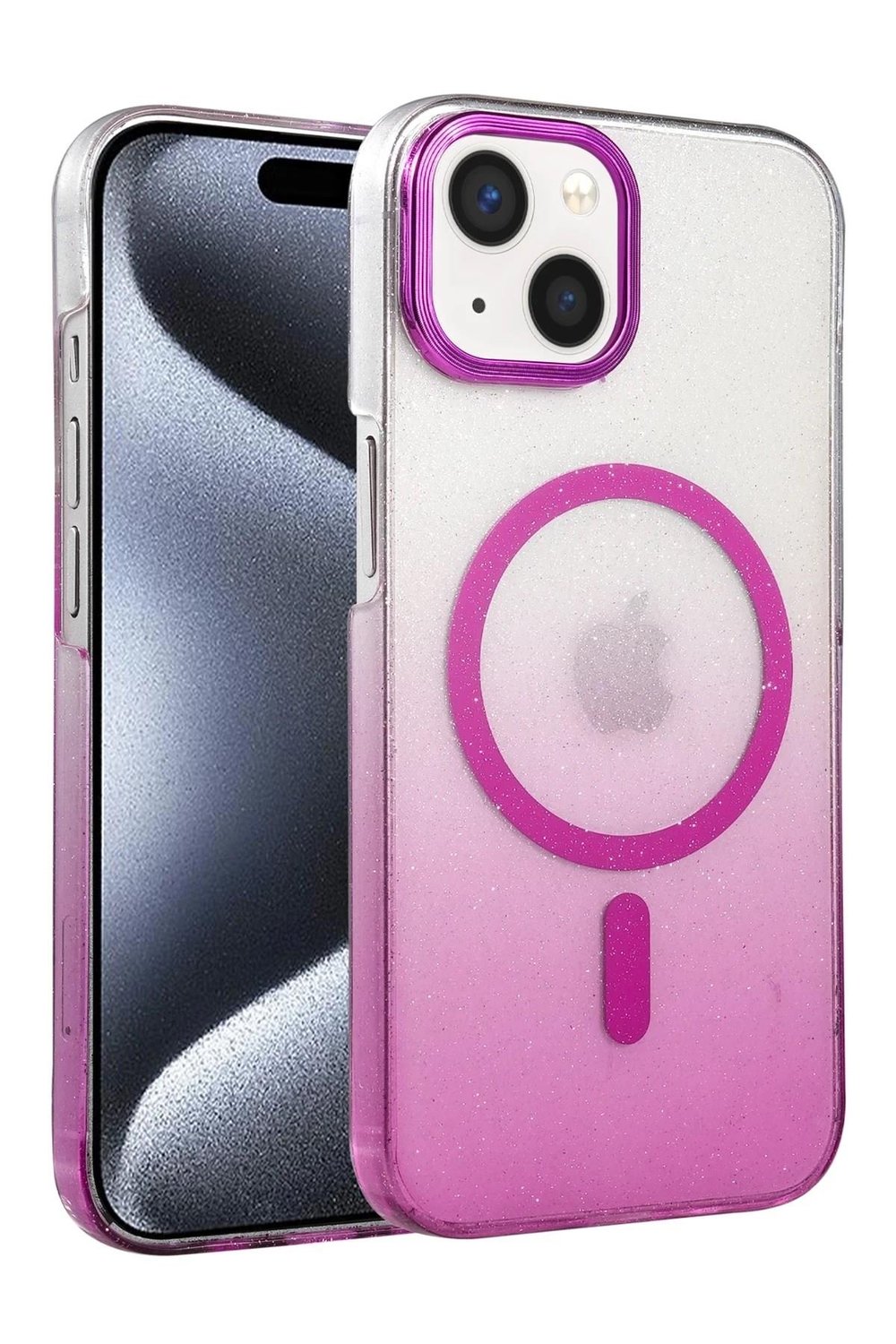 Mey İthalat®   iPhone 14 Glossy Magsafe Kapak - Mor