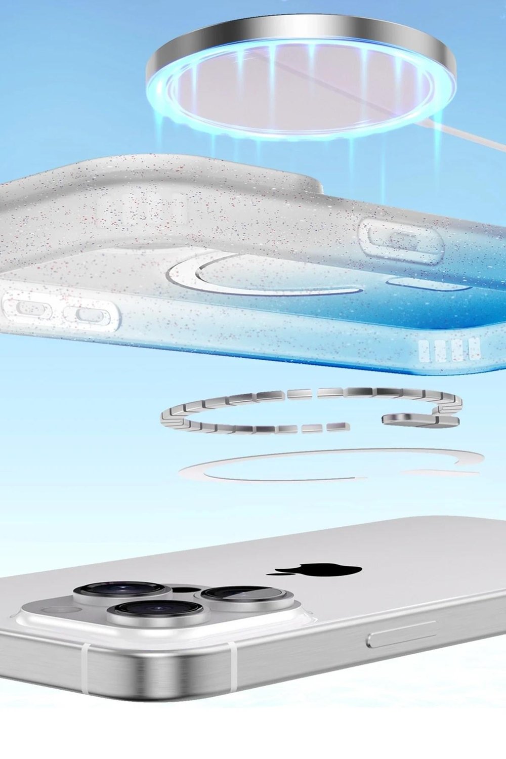 Mey İthalat®   iPhone 14 Pro Max Pummel Shiny Magsafe Kapak - Siyah