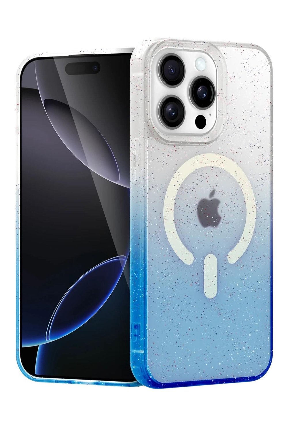 Mey İthalat®   iPhone 14 Pro Max Pummel Shiny Magsafe Kapak - Mavi