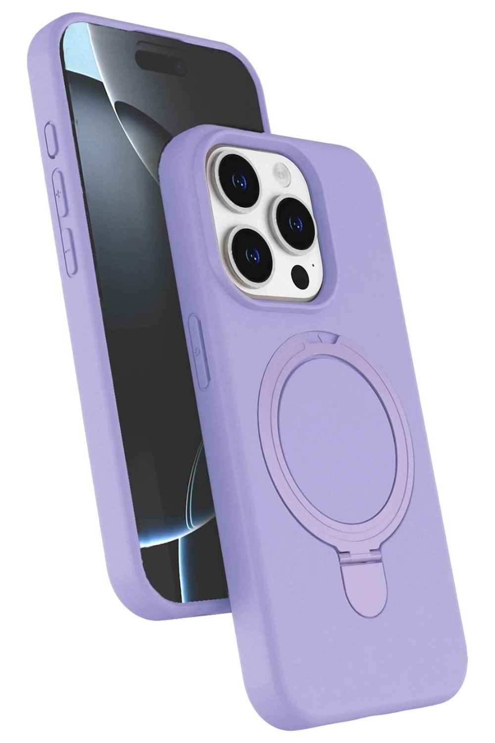 Mey İthalat®   iPhone 14 Pro Max Regal Magsafe Standlı Kapak - Lila