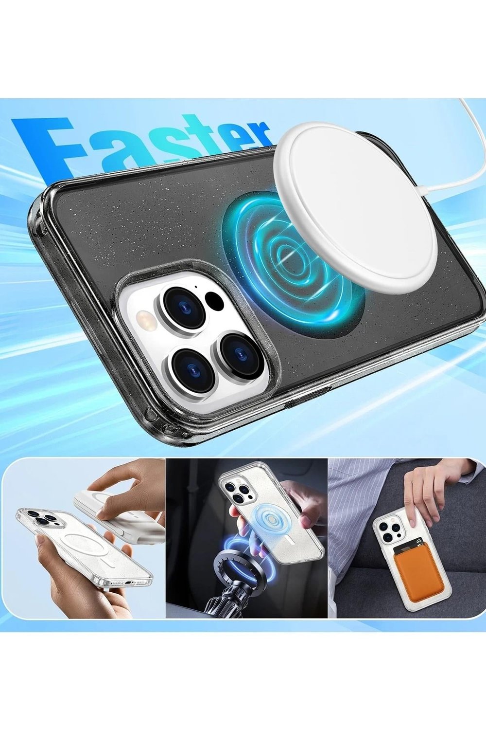 Mey İthalat®   iPhone 14 Pro Max Star Magsafe Kapak - Siyah