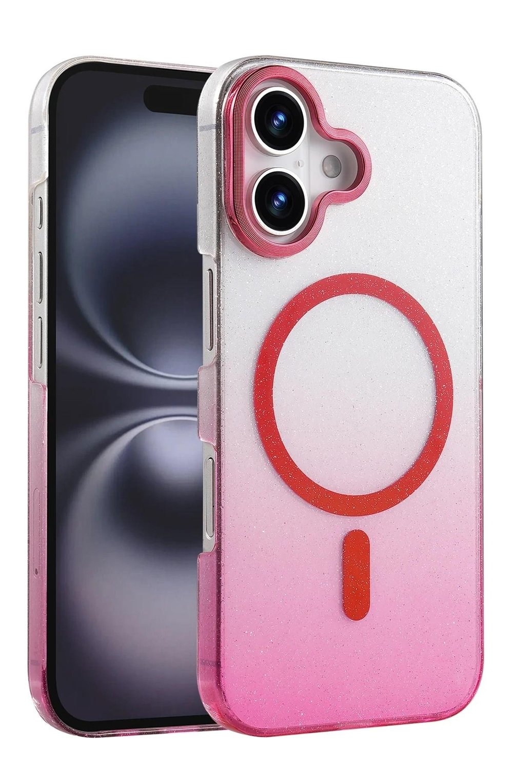 Mey İthalat®   iPhone 16 Glossy Magsafe Kapak - Pembe