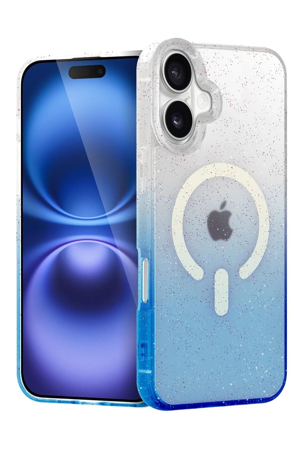 Mey İthalat®   iPhone 16 Plus Pummel Shiny Magsafe Kapak - Mavi