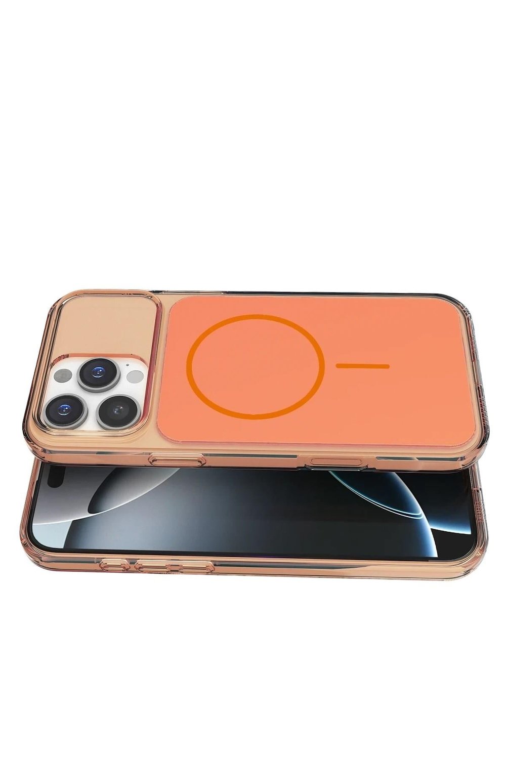 Mey İthalat®   iPhone 16 Pro Max Bruma Magsafe Kapak - Turuncu