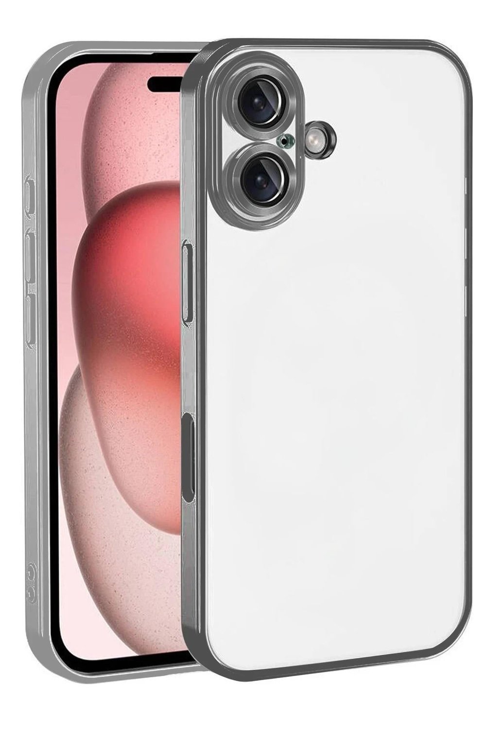Mey İthalat®   iPhone 17  Lensli Silikon - Titan Gri