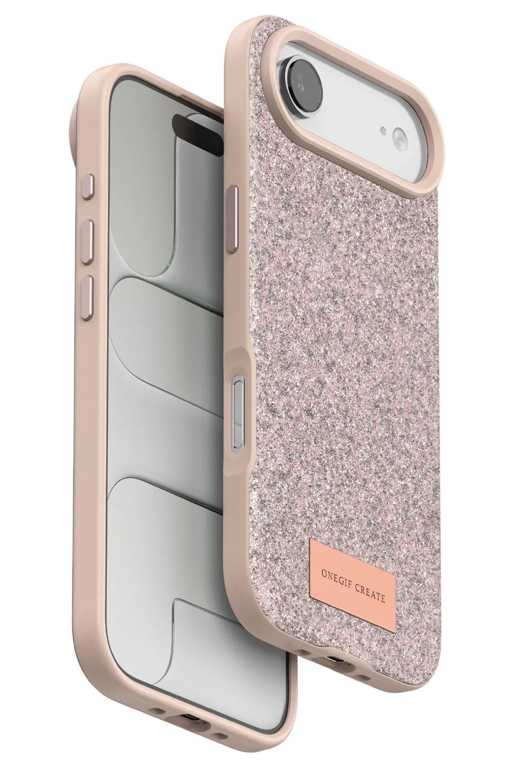 Mey İthalat®   iPhone 17 Air Bright Simli Kapak - Pembe