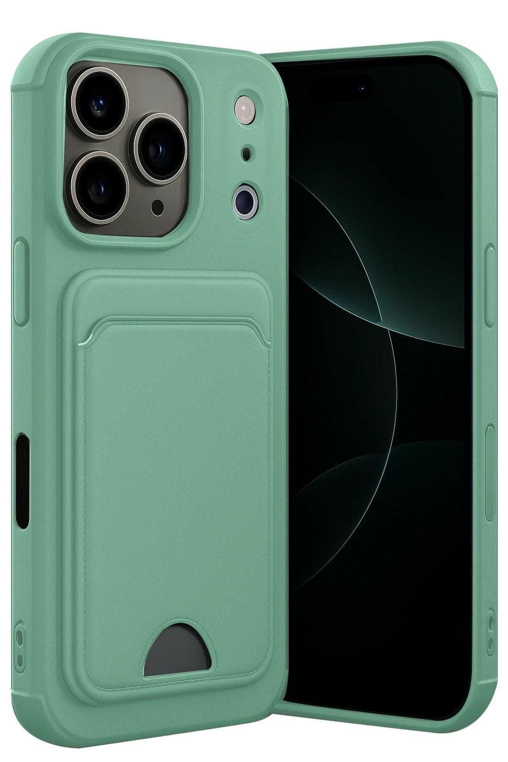 Mey İthalat®   iPhone 17 Pro Max Kelvin Kartvizitli Silikon - Açık Yeşil