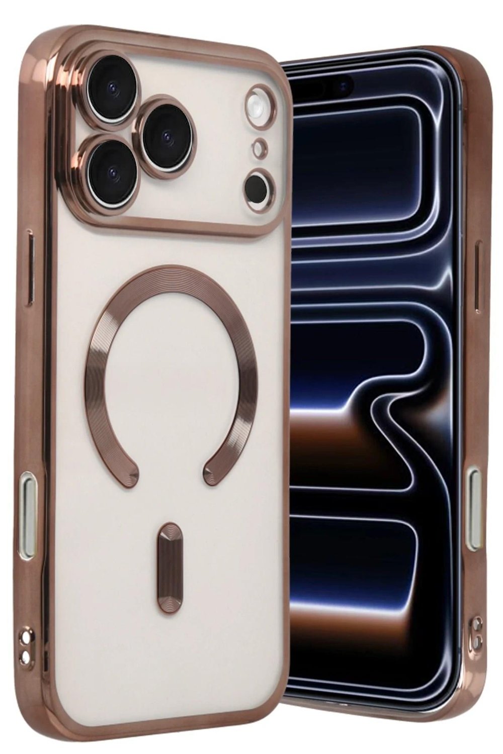 Mey İthalat®   iPhone 17 Pro Max Kross Magneticsafe Kapak - Çöl Titanyum