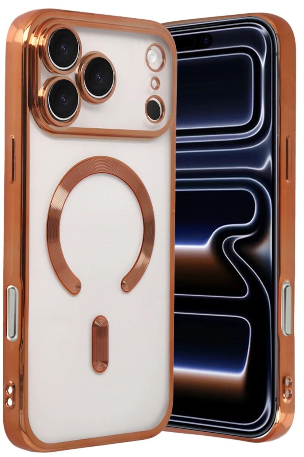 Mey İthalat®   iPhone 17 Pro Max Kross Magneticsafe Kapak - Turuncu