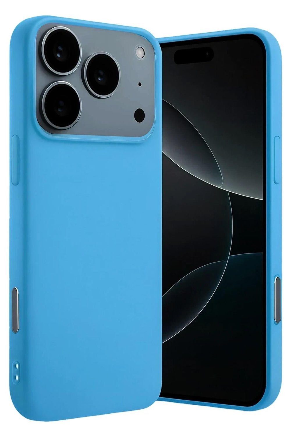 Mey İthalat®   iPhone 17 Pro Nano içi Kadife Silikon - Mavi