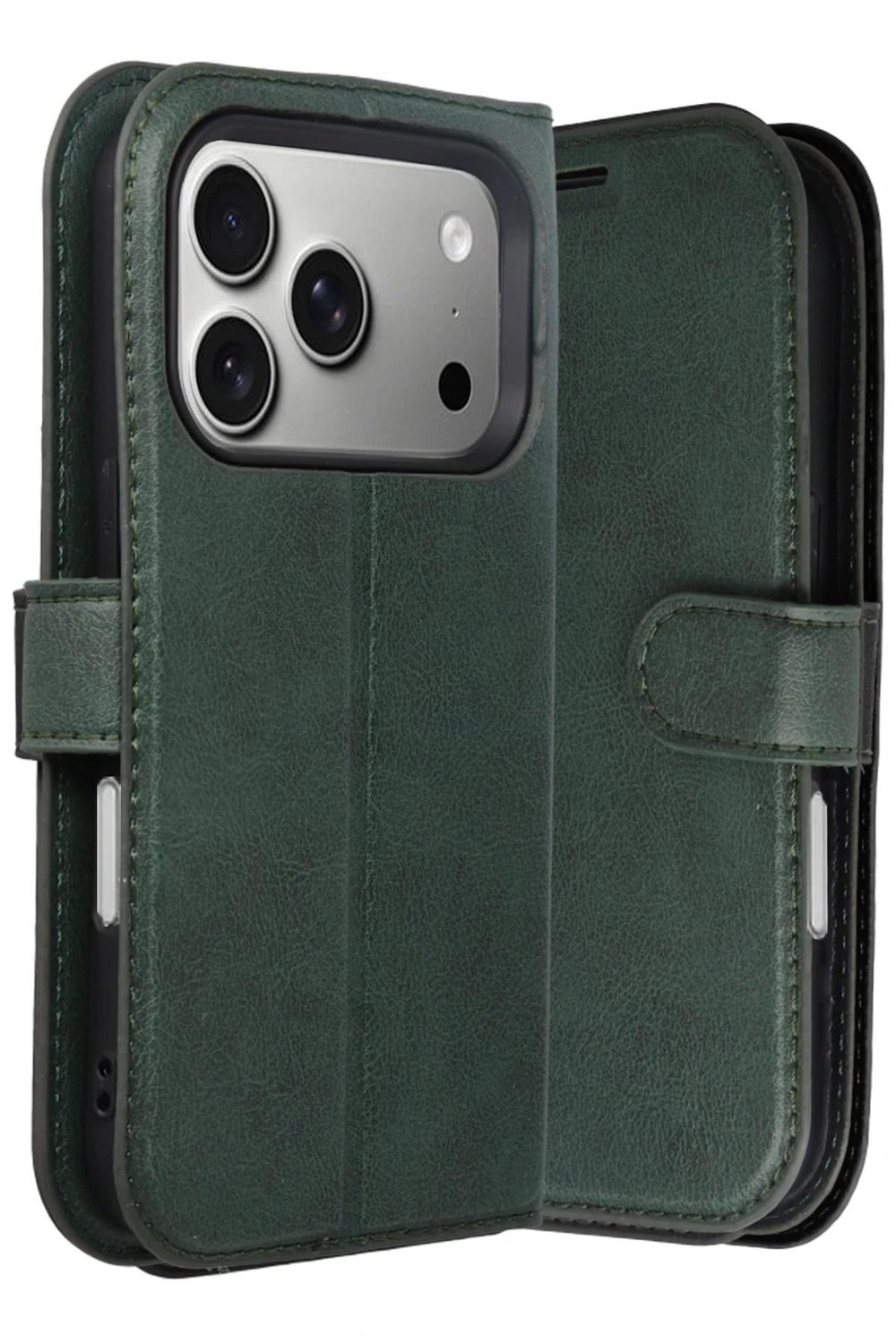 Mey İthalat®   iPhone 17 Pro Trend S Plus Kapaklı Kılıf - Yeşil
