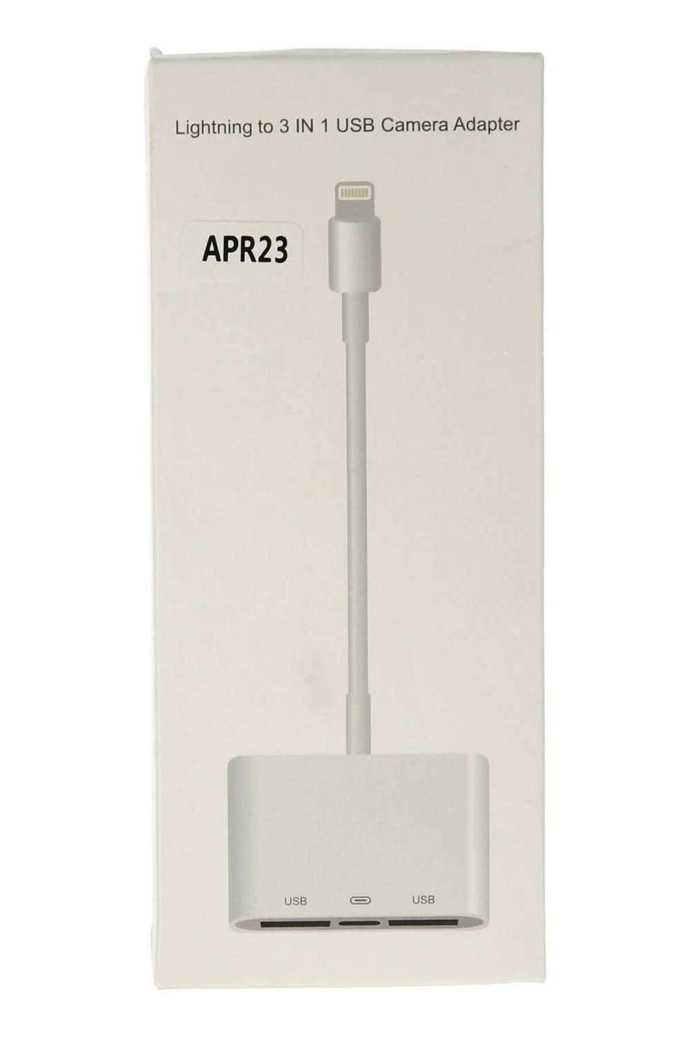 Mey İthalat®  APR23 Iphone Otg 3in1 - Beyaz