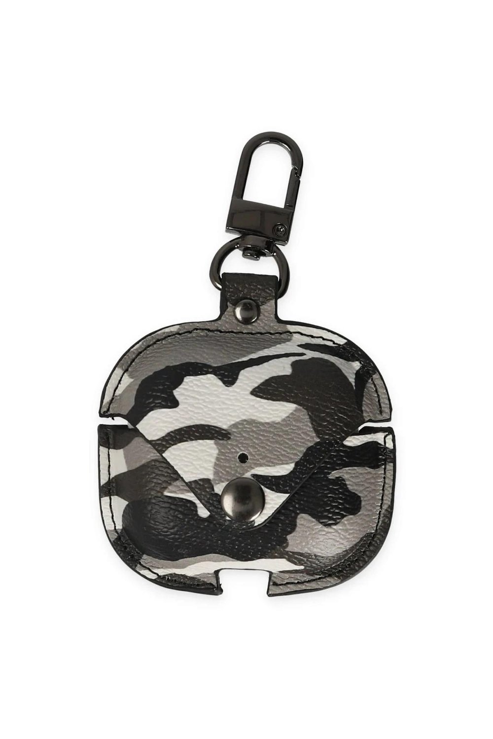 Mey İthalat®  Airpods 3 (3.nesil) Çanta Kamuflaj Deri Kılıf - Gri