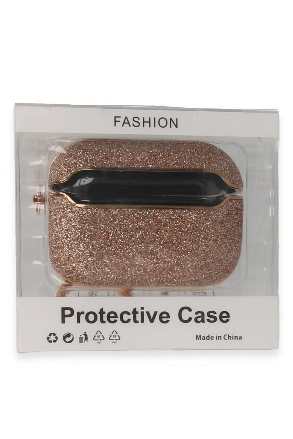 Mey İthalat®  Airpods Pro (1.nesil) Spell Simli Kılıf - Rose Gold