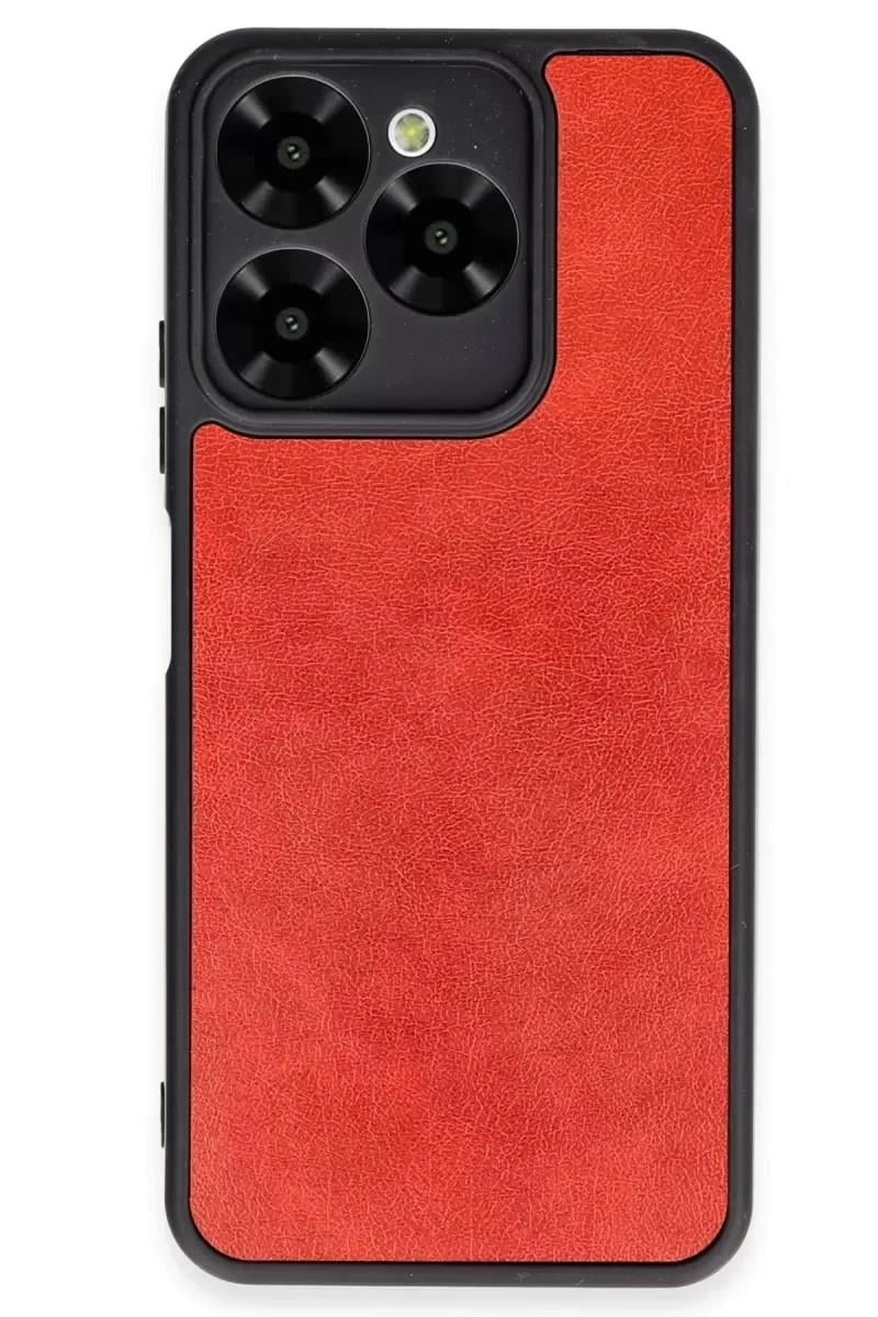 Mey İthalat®  General Mobile Era 50 Kılıf Aras Deri Kapak - Kırmızı