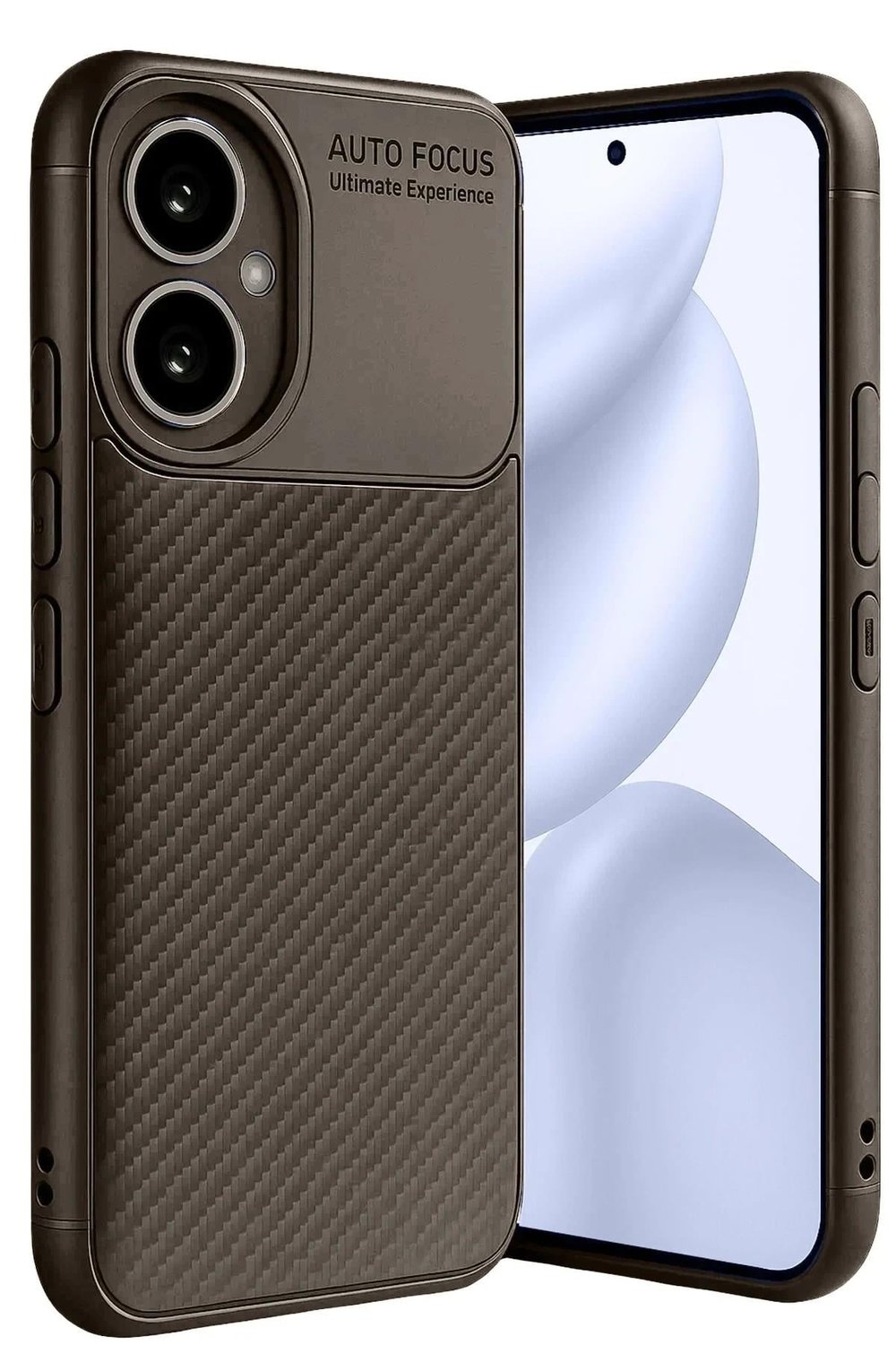 Mey İthalat®  Honor 400 Kılıf Auto Focus Karbon Kapak - Kahverengi