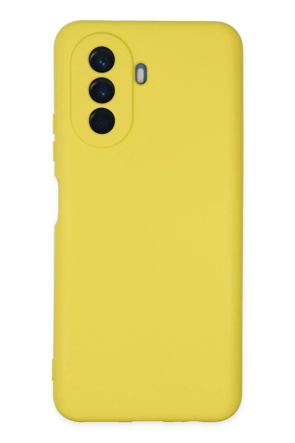 Mey İthalat®  Huawei Nova Y70 Kılıf Nano içi Kadife Silikon - Sarı
