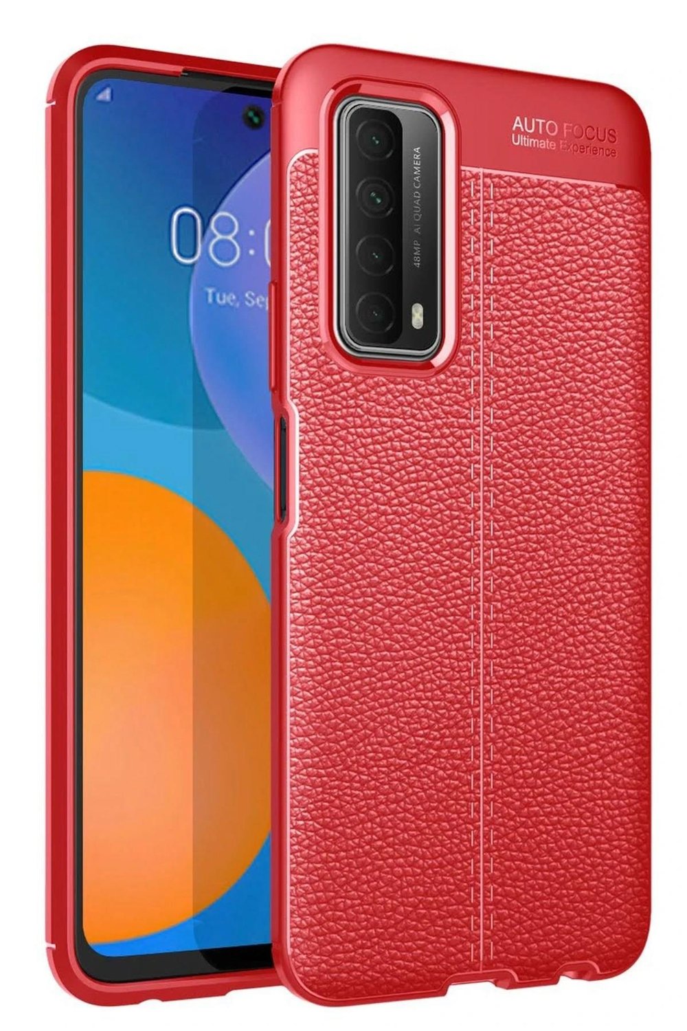 Mey İthalat®  Huawei P Smart 2021 Kılıf Auto Focus Kapak - Kırmızı