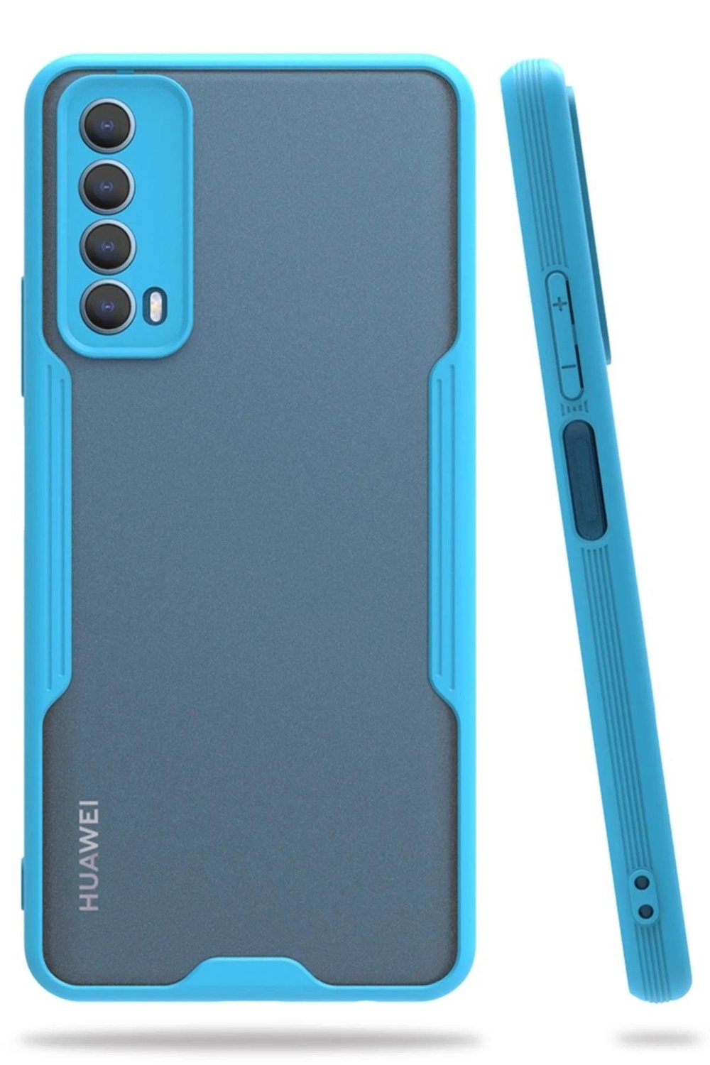 Mey İthalat®  Huawei P Smart 2021 Kılıf Platin Silikon - Mavi