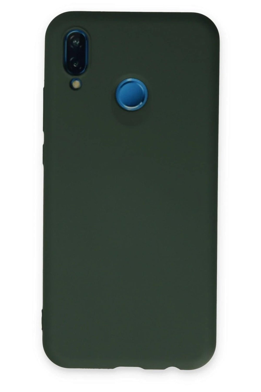 Mey İthalat®  Huawei P20 Lite Kılıf Nano içi Kadife Silikon - Koyu Yeşil