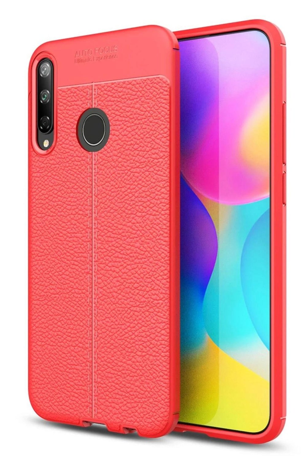 Mey İthalat®  Huawei P40 Lite E Kılıf Auto Focus Kapak - Kırmızı