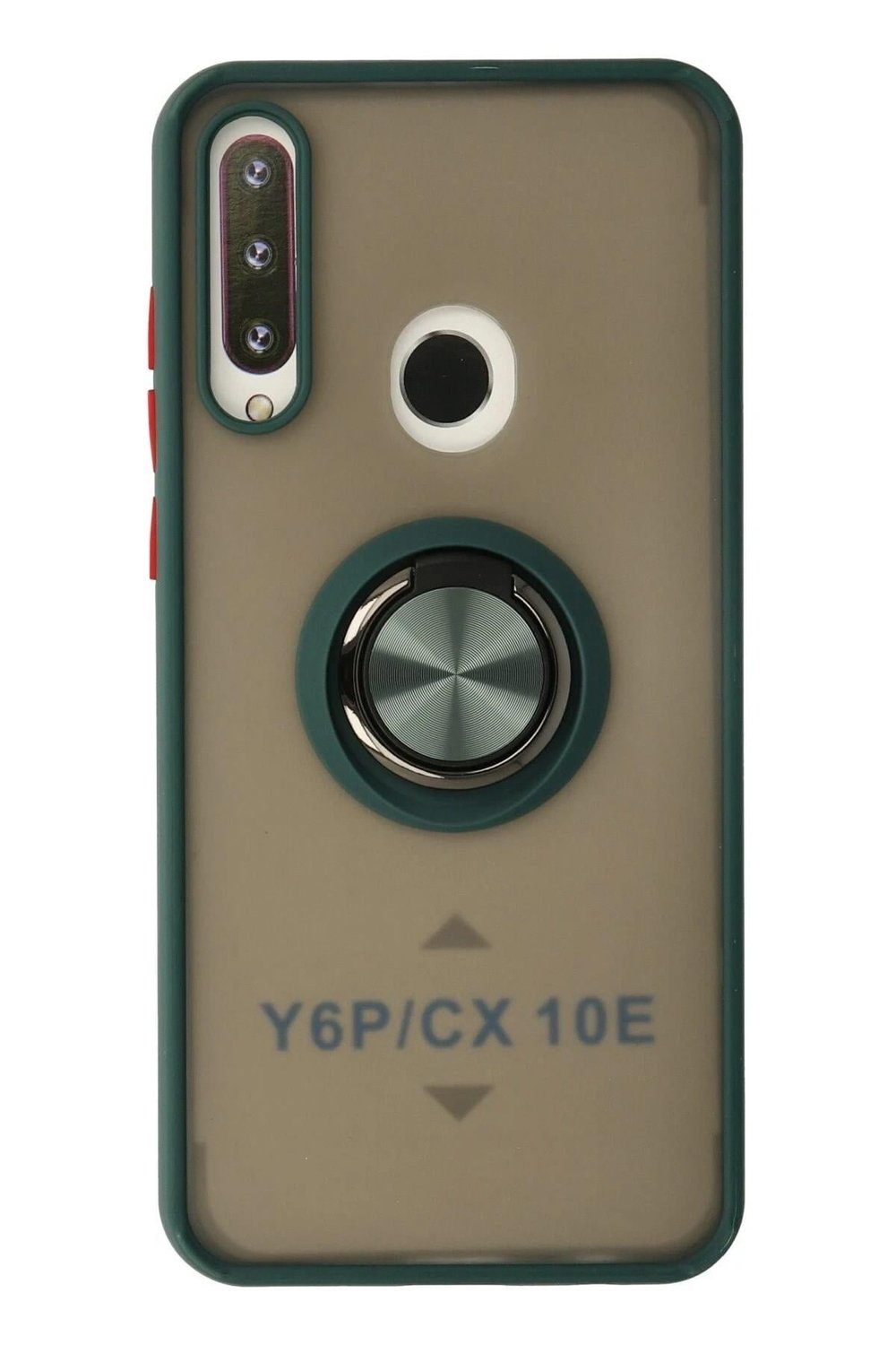Mey İthalat®  Huawei Y6P Kılıf Montreal Yüzüklü Silikon Kapak - Yeşil