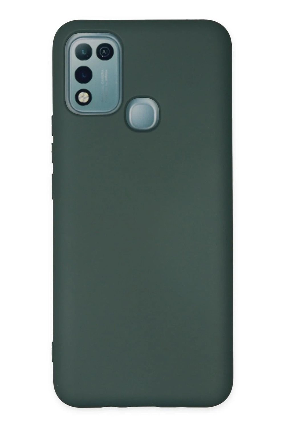 Mey İthalat®  İnfinix Hot 10 Play Kılıf Nano içi Kadife Silikon - Koyu Yeşil
