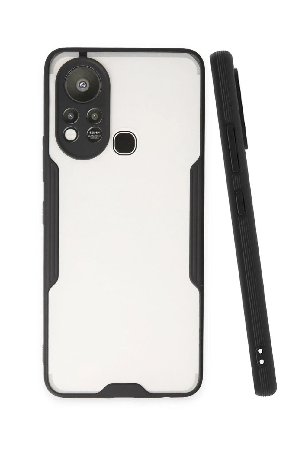 Mey İthalat®  İnfinix Hot 11s Kılıf Platin Silikon - Siyah