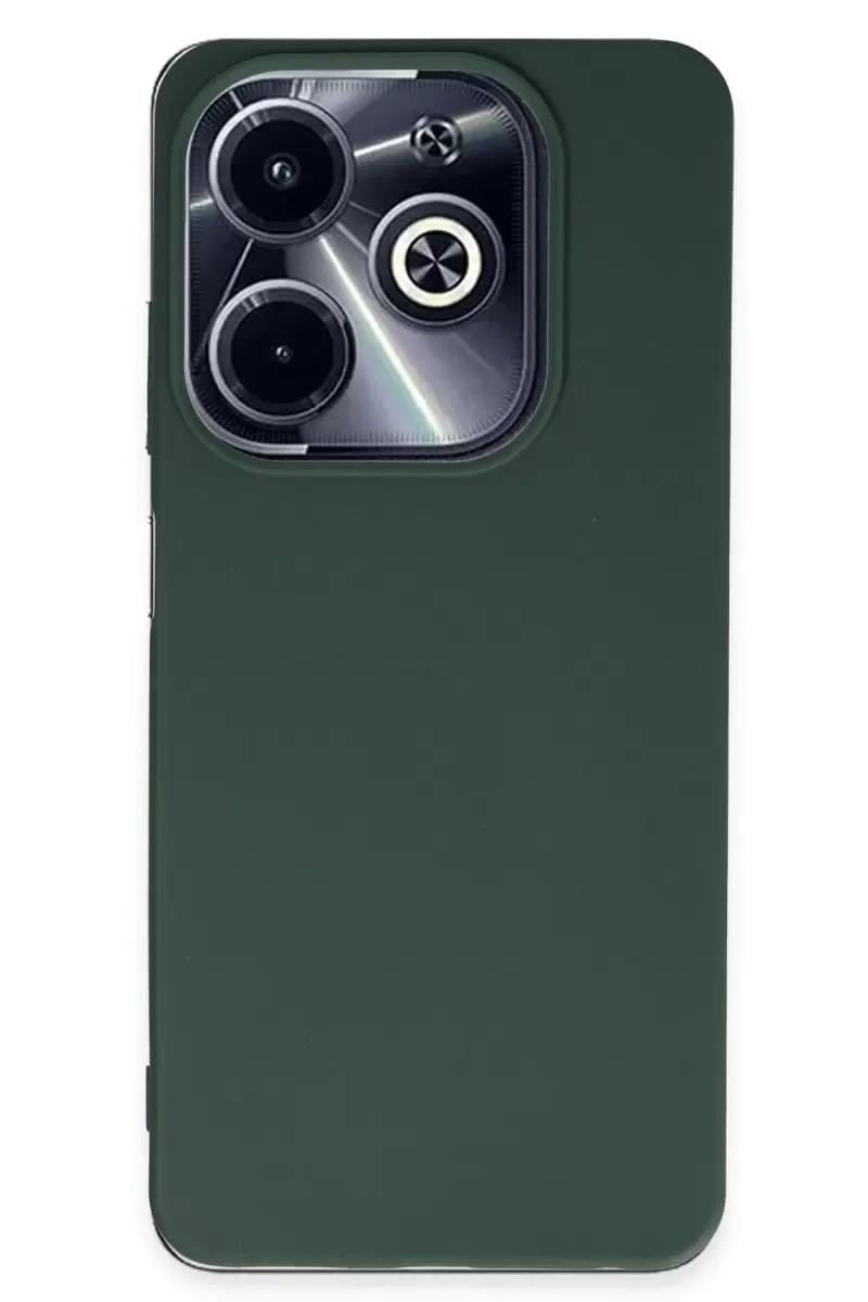 Mey İthalat®  İnfinix Hot 40i Kılıf First Silikon - Koyu Yeşil