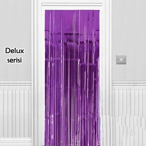 Mey İthalat®  Işıltılı Duvar ve Kapı Perdesi Mor Renk 90x200 cm