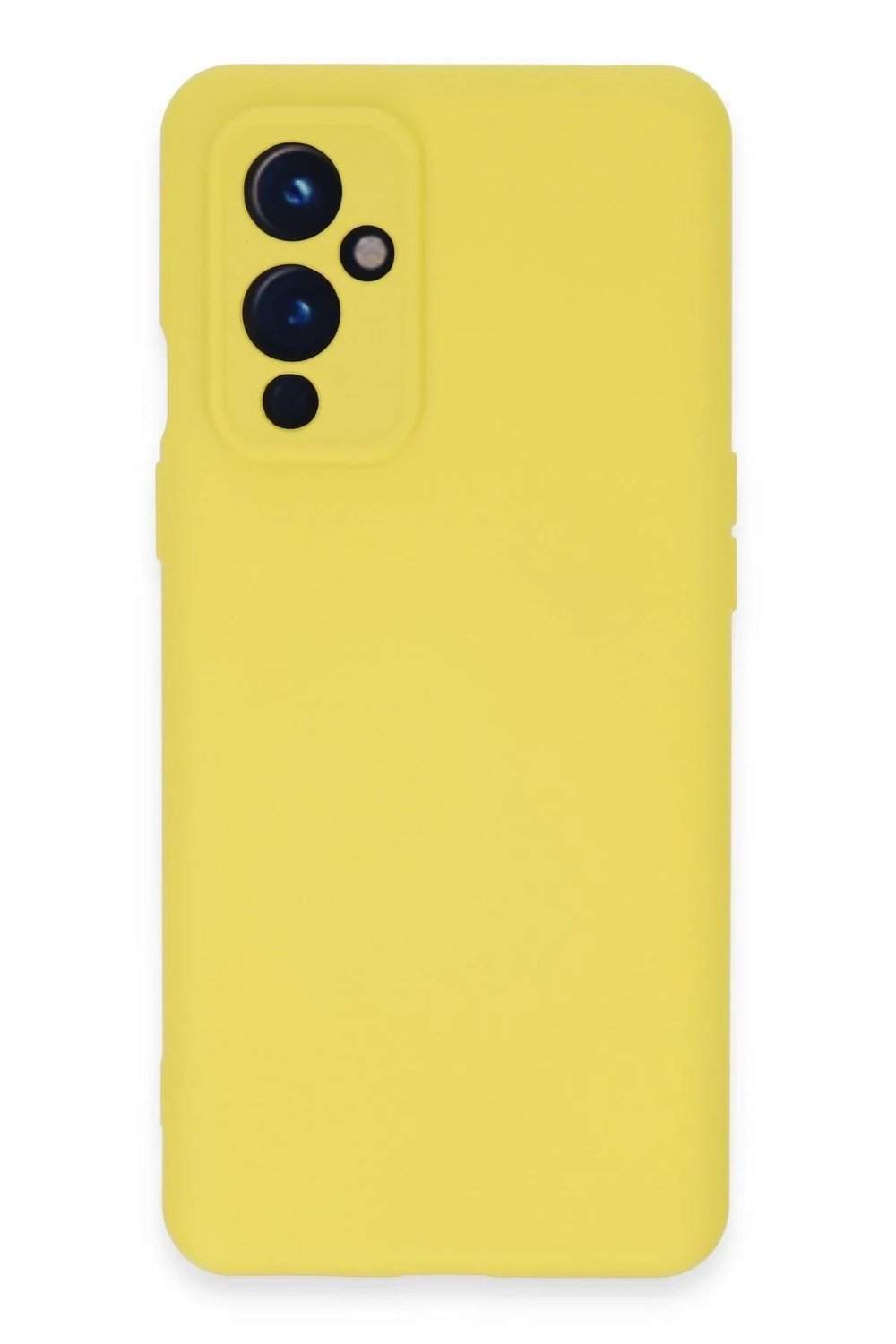 Mey İthalat®  One Plus 9 Kılıf Nano içi Kadife Silikon - Sarı
