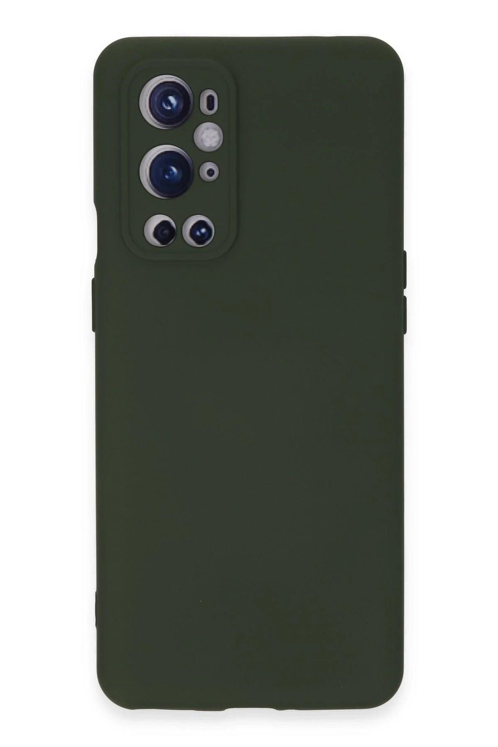 Mey İthalat®  One Plus 9 Pro Kılıf Nano içi Kadife Silikon - Koyu Yeşil