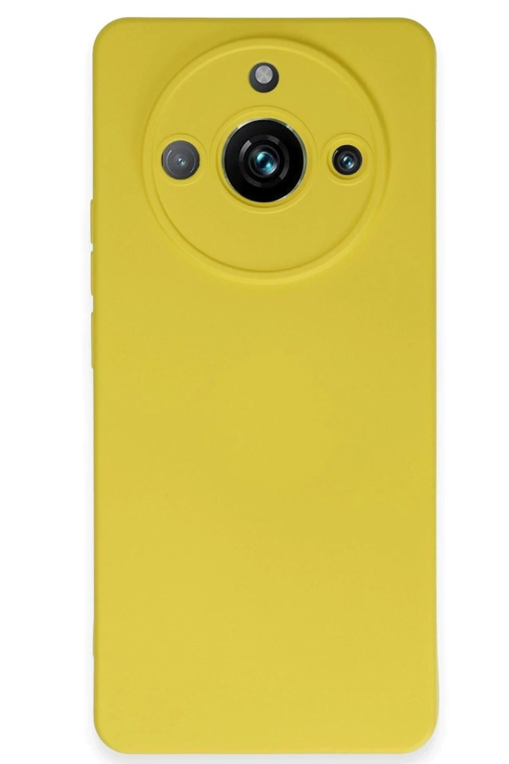 Mey İthalat®  Realme 11 Pro Kılıf Nano içi Kadife Silikon - Sarı