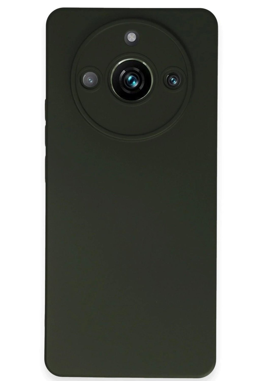Mey İthalat®  Realme 11 Pro Kılıf Nano içi Kadife Silikon - Koyu Yeşil
