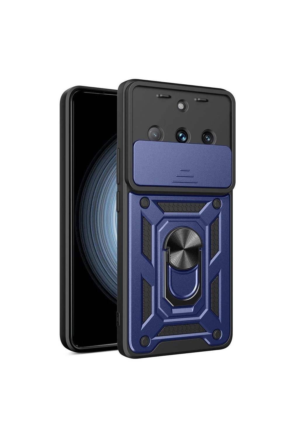 Mey İthalat®  Realme 11 Pro Kılıf Pars Lens Yüzüklü Silikon - Lacivert