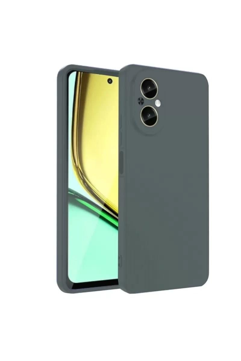 Mey İthalat®  Realme 12 Lite Kılıf First Silikon - Koyu Yeşil