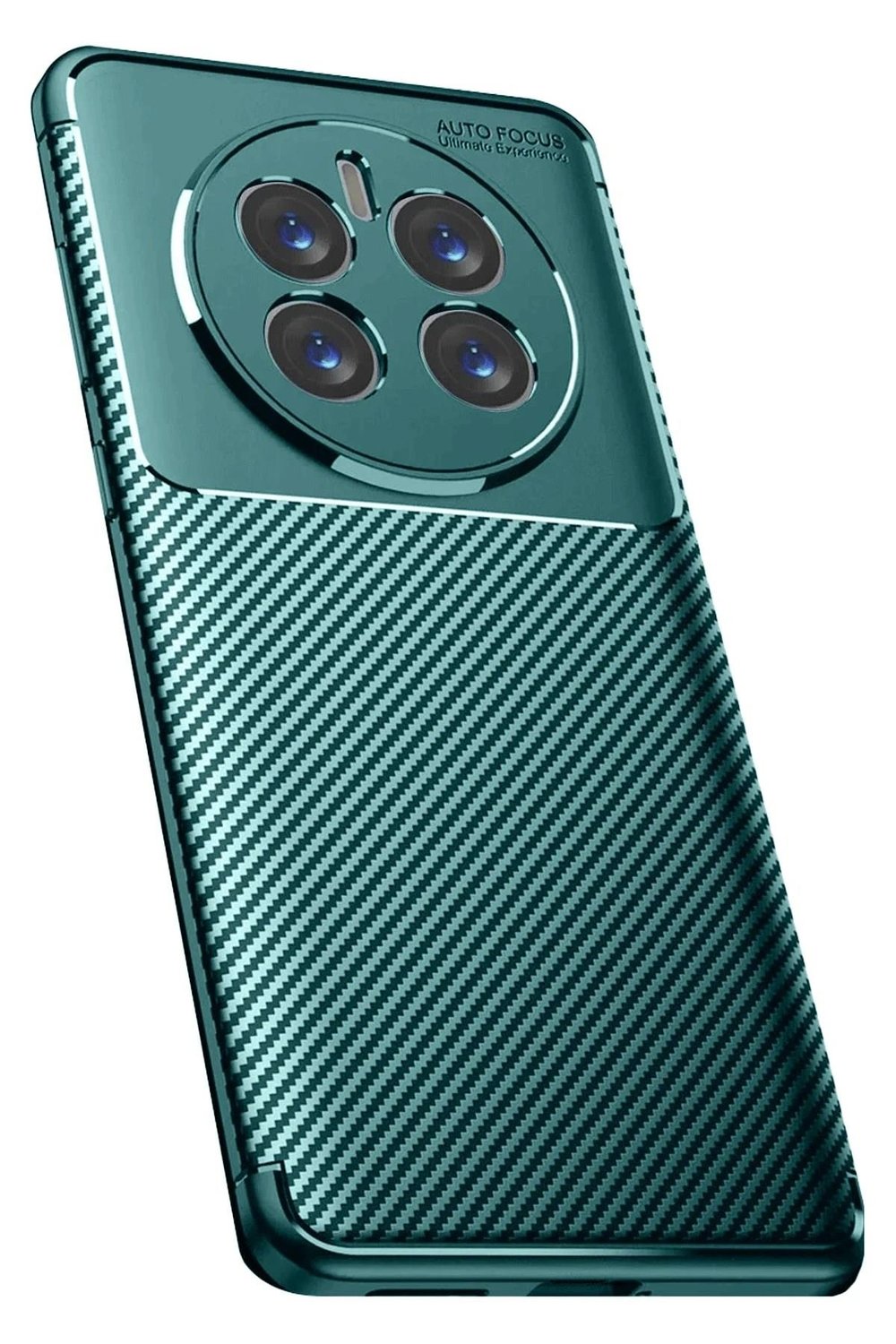 Mey İthalat®  Realme 12 Pro Plus Kılıf Auto Focus Karbon Kapak - Koyu Yeşil