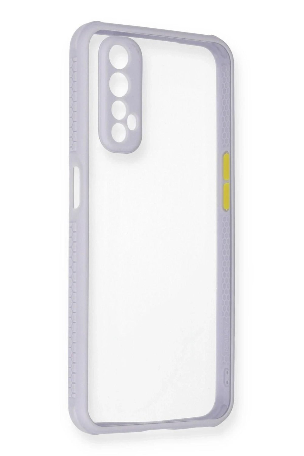 Mey İthalat®  Realme 7 Kılıf Miami Şeffaf Silikon - Lila