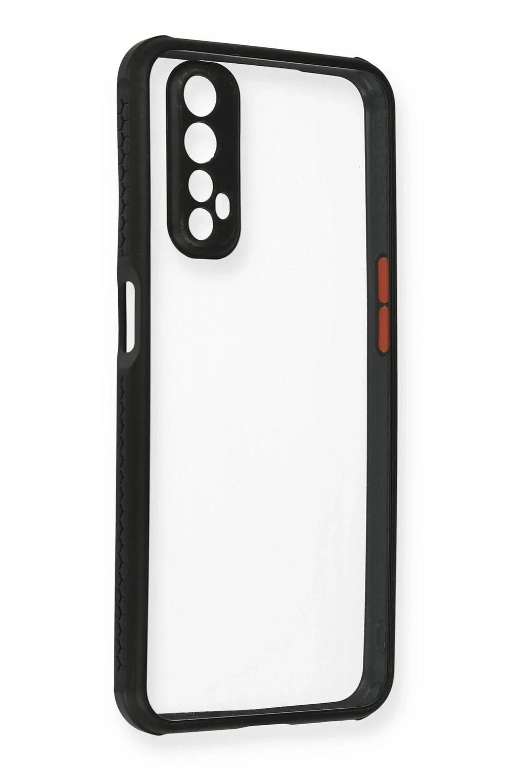 Mey İthalat®  Realme 7 Kılıf Miami Şeffaf Silikon - Siyah