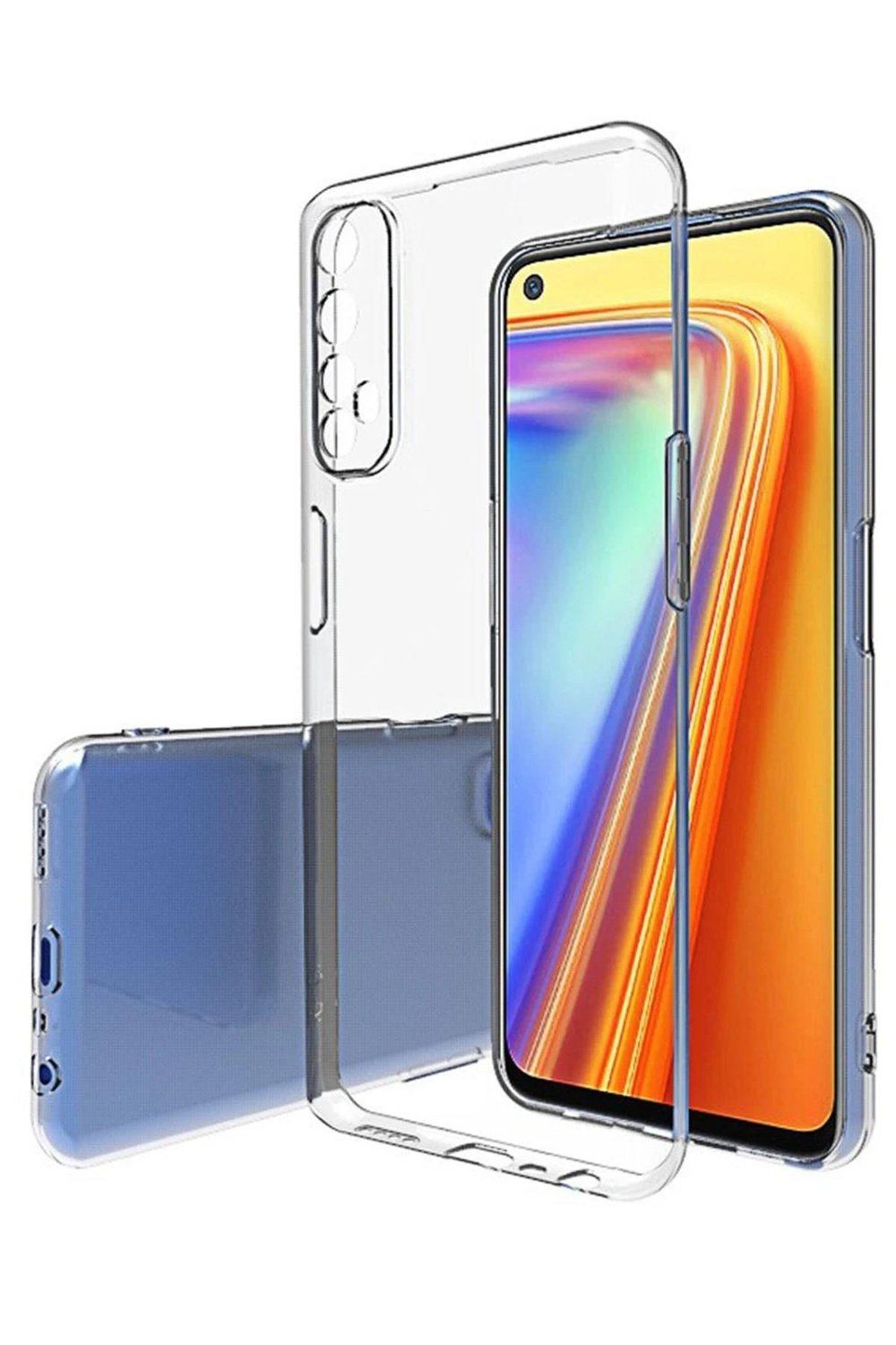 Mey İthalat®  Realme 7 Pro Kılıf Lüx Şeffaf Silikon - Şeffaf