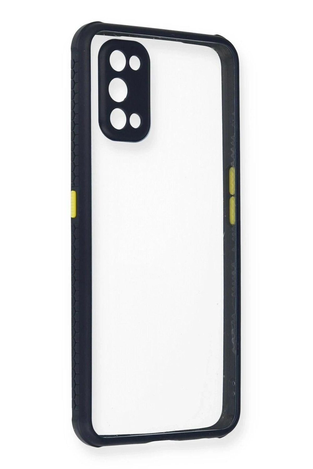 Mey İthalat®  Realme 7 Pro Kılıf Miami Şeffaf Silikon - Lacivert
