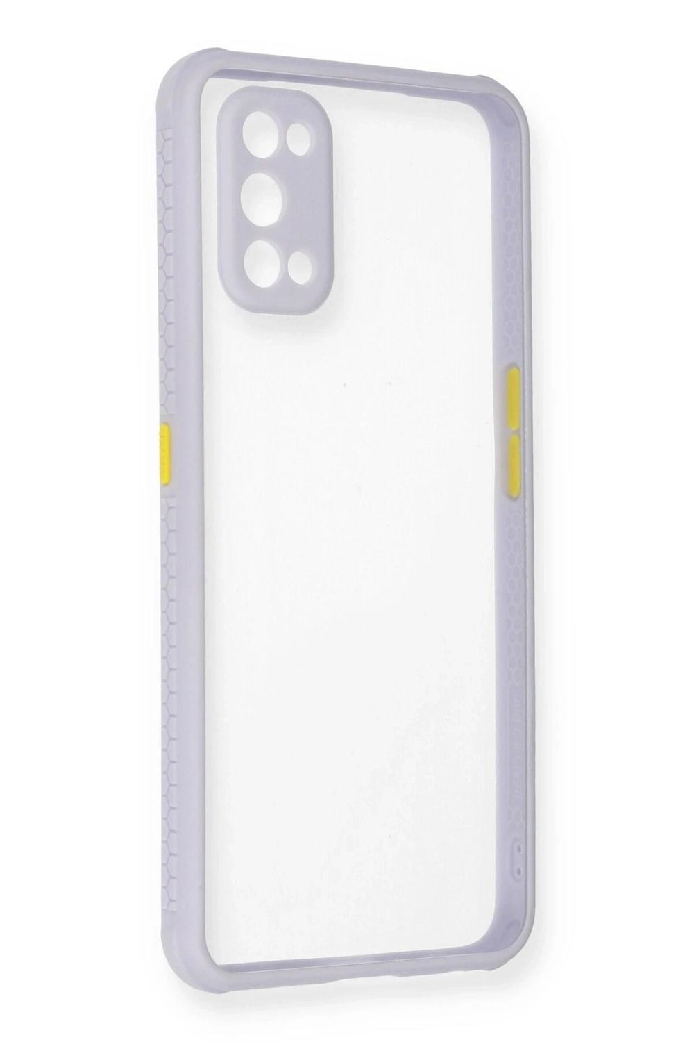 Mey İthalat®  Realme 7 Pro Kılıf Miami Şeffaf Silikon - Lila