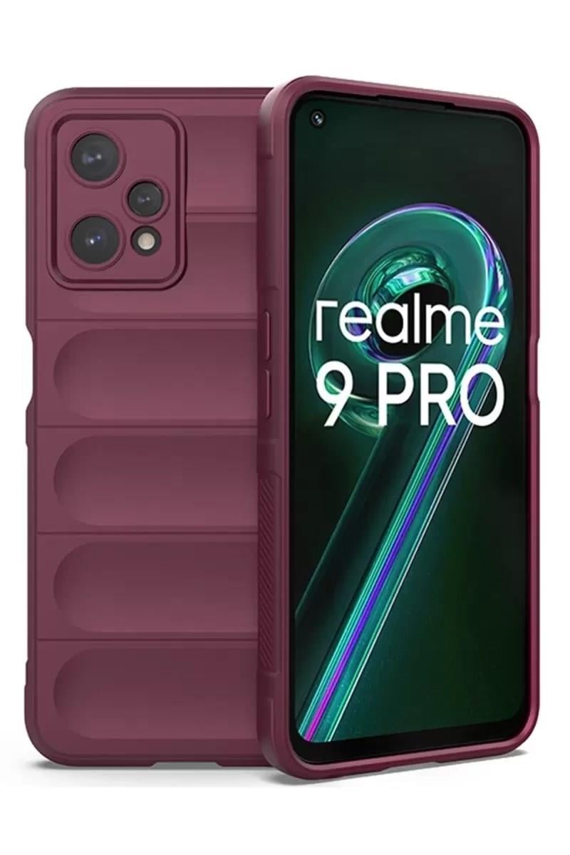 Mey İthalat®  Realme 9 Pro 5G Kılıf Optimum Silikon - Bordo