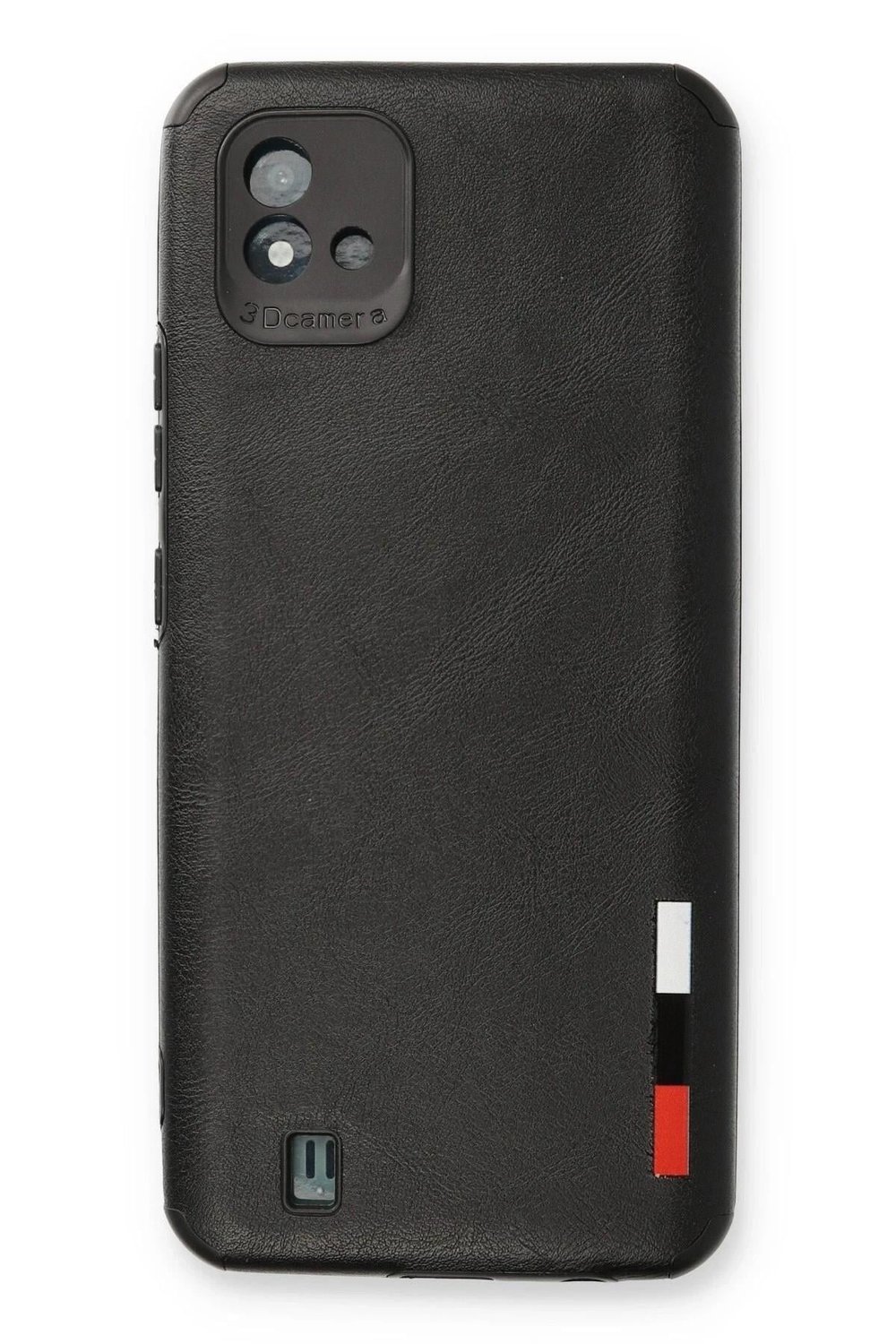 Mey İthalat®  Realme C11 2021 Kılıf Loop Deri Silikon - Siyah