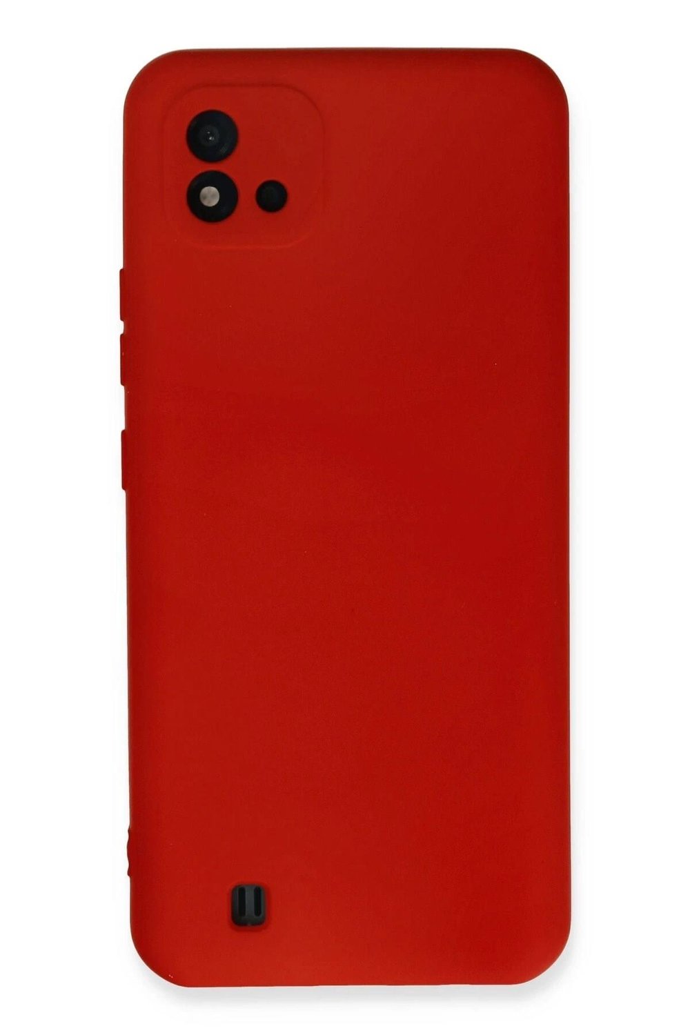 Mey İthalat®  Realme C11 2021 Kılıf Nano içi Kadife Silikon - Kırmızı