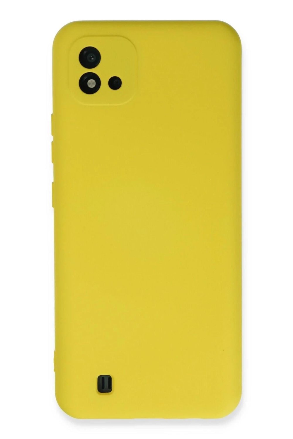 Mey İthalat®  Realme C11 2021 Kılıf Nano içi Kadife Silikon - Sarı
