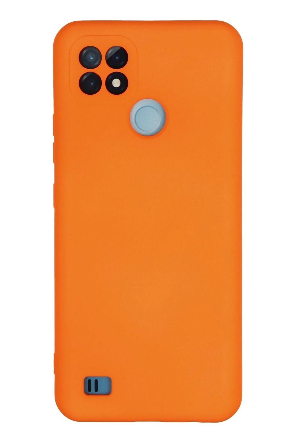 Mey İthalat®  Realme C21 Kılıf Nano içi Kadife Silikon - Turuncu